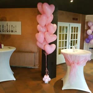 Vloer decoratie 10 hart ballonnen